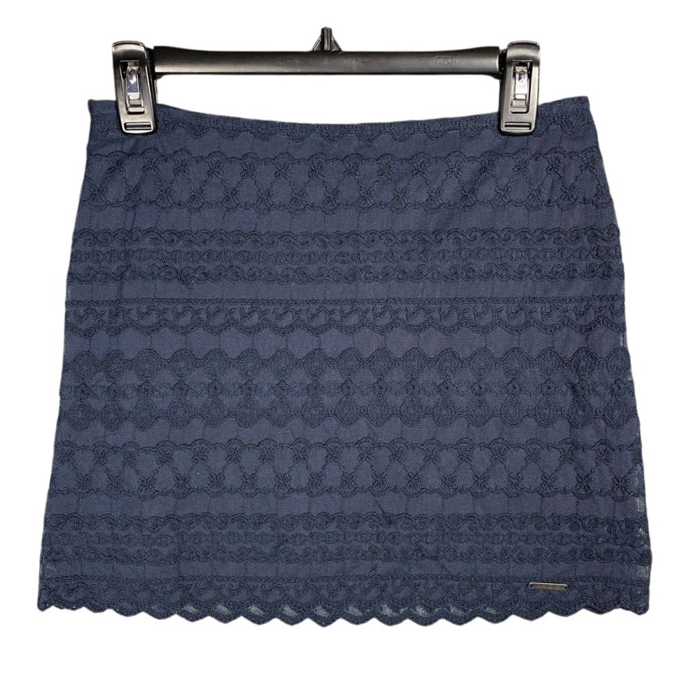 Abercrombie Fitch Skirt Womens 4 Blue Short Mini Straight Pencil Casual Party